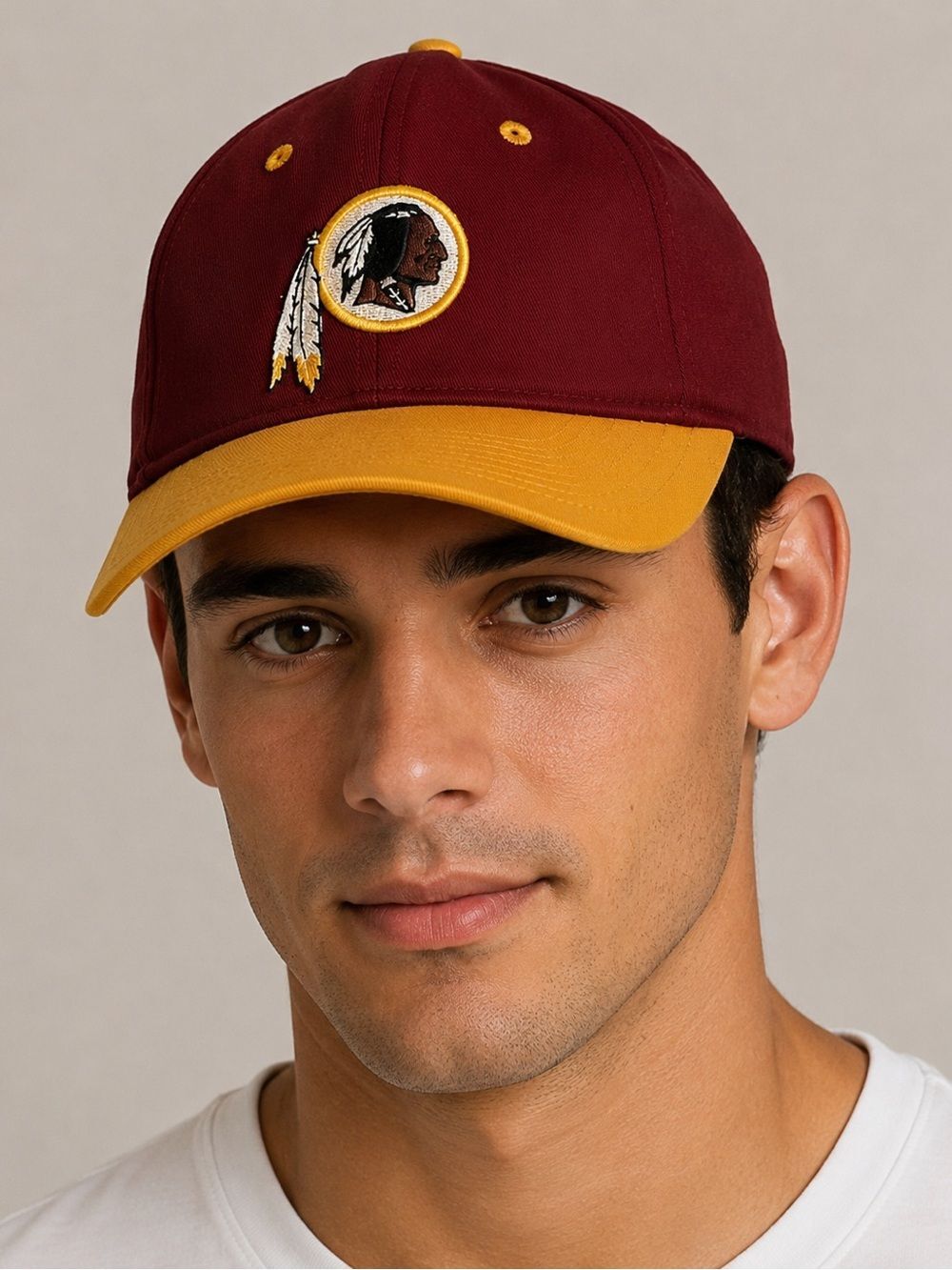 Vintage Washington Redskins Snapback Baseball Hat Maroon Gold